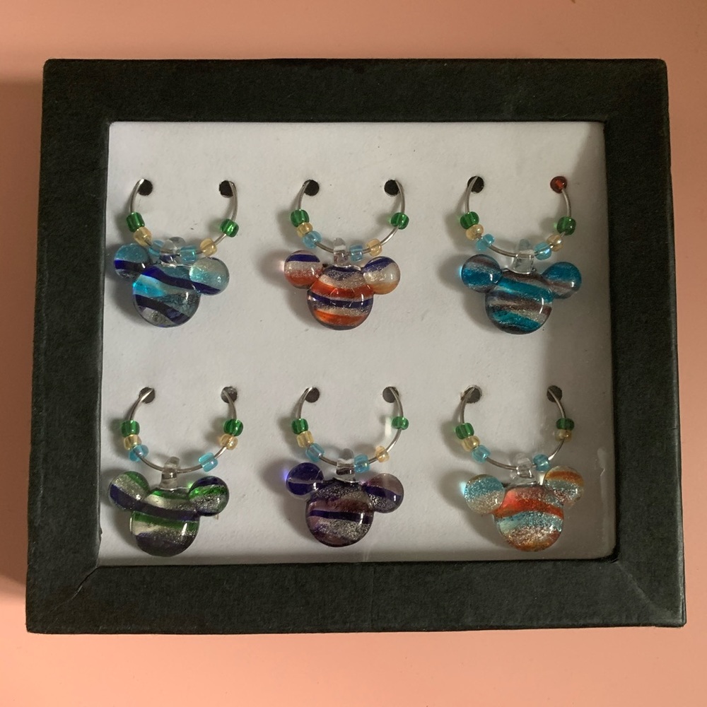 Disney Parks Hidden Mickey Wine Glass charms
